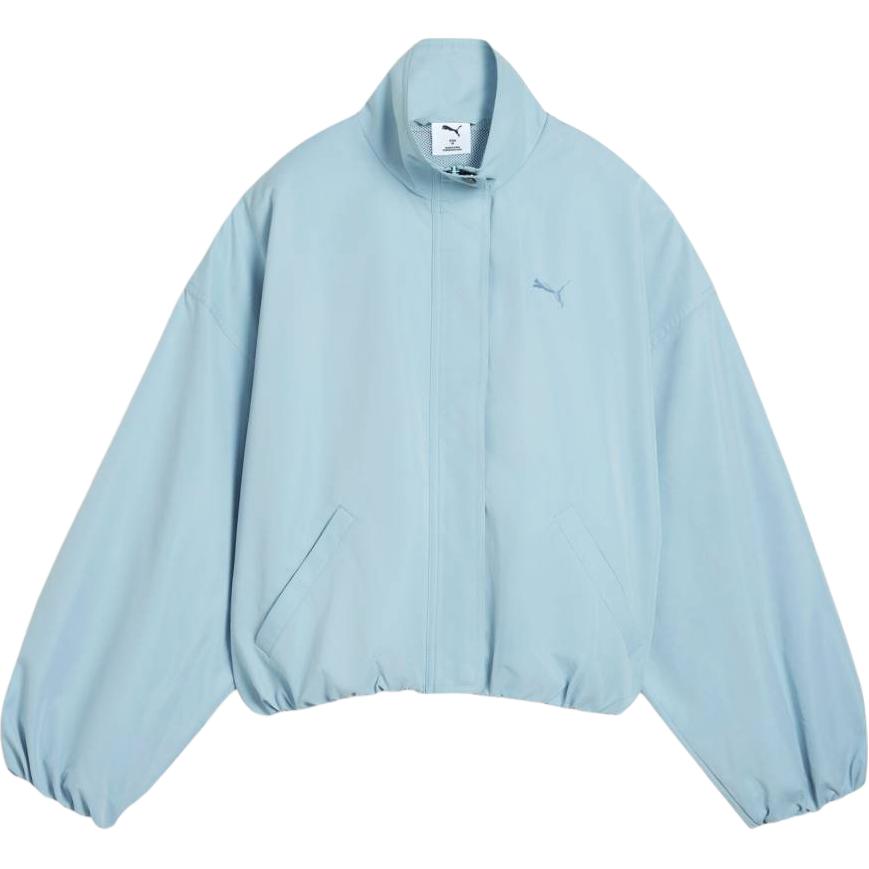 Puma FW25 Стиль Ретро Свободная Плиссированная Куртка на Молнии с Воротником-стойкой с Длинным Рукавом Женские куртки 63689647