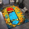 1PC Drawing Ideas Skateboard Print Carpet for Living Room Bedroom Sofa Doormat Decor Sofa Table Area Rug Non-slip Floor Mat