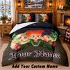 Hocus Pocus Sanderson Sisters Custom Name 3Pcs Bedding Set 1 Bed Sheet 2 Pillowcases Bedroom Home Decor
