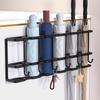 Wall-Mounted Entryway Umbrella Rack with Hooks