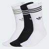 adidas Детские классические спортивные носки средней высоты с 3 полосками, 3 пары
