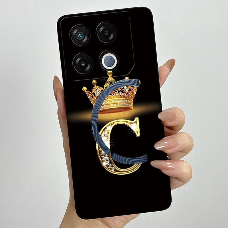Для Infinix GT 20 Pro Чехол Роскошная Корона Буква Мягкий Силикон Задняя Крышка Для Infinix GT20 Pro GT20Pro Чехол Infinix X6871 Чехлы