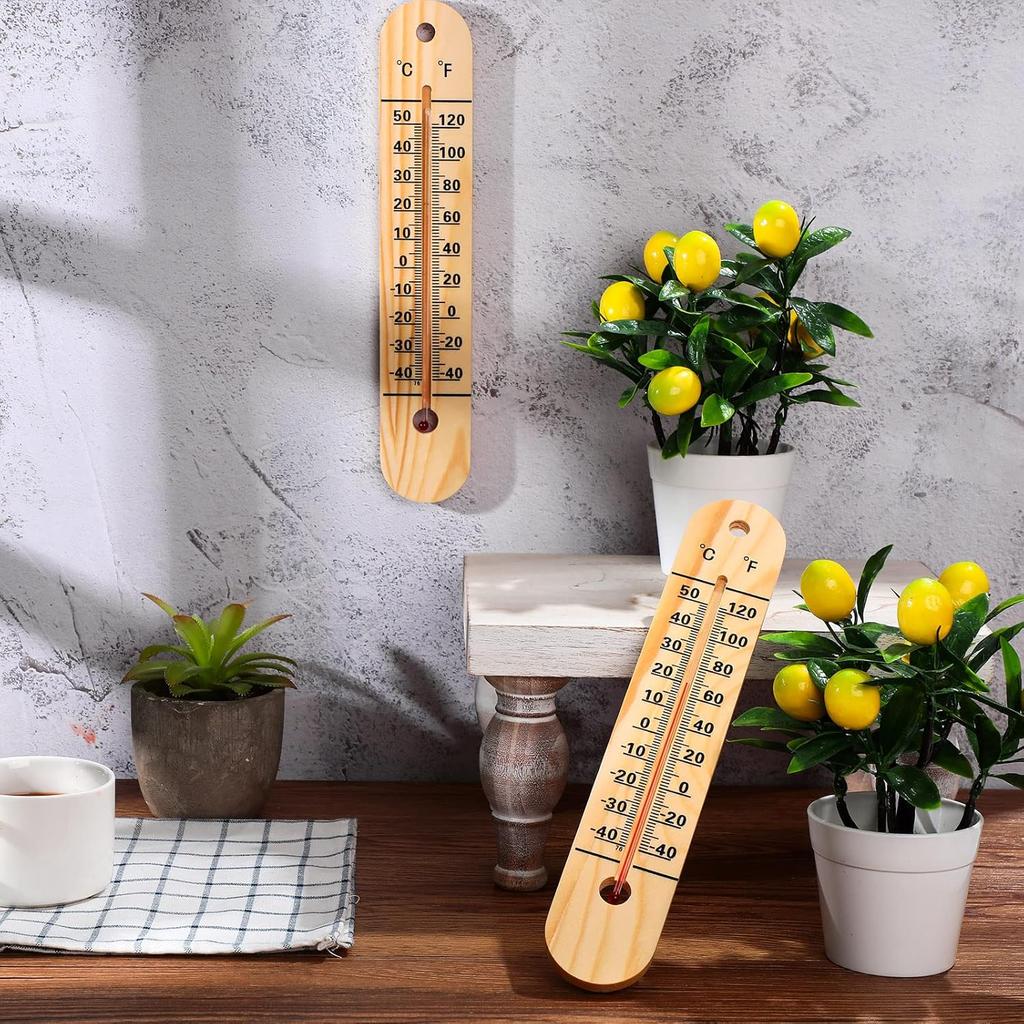 Wall Thermometer Indoor Large Outdoor Thermometers for Patio Double Scales Thermometer for Temperature Home Pool Office Warehouse