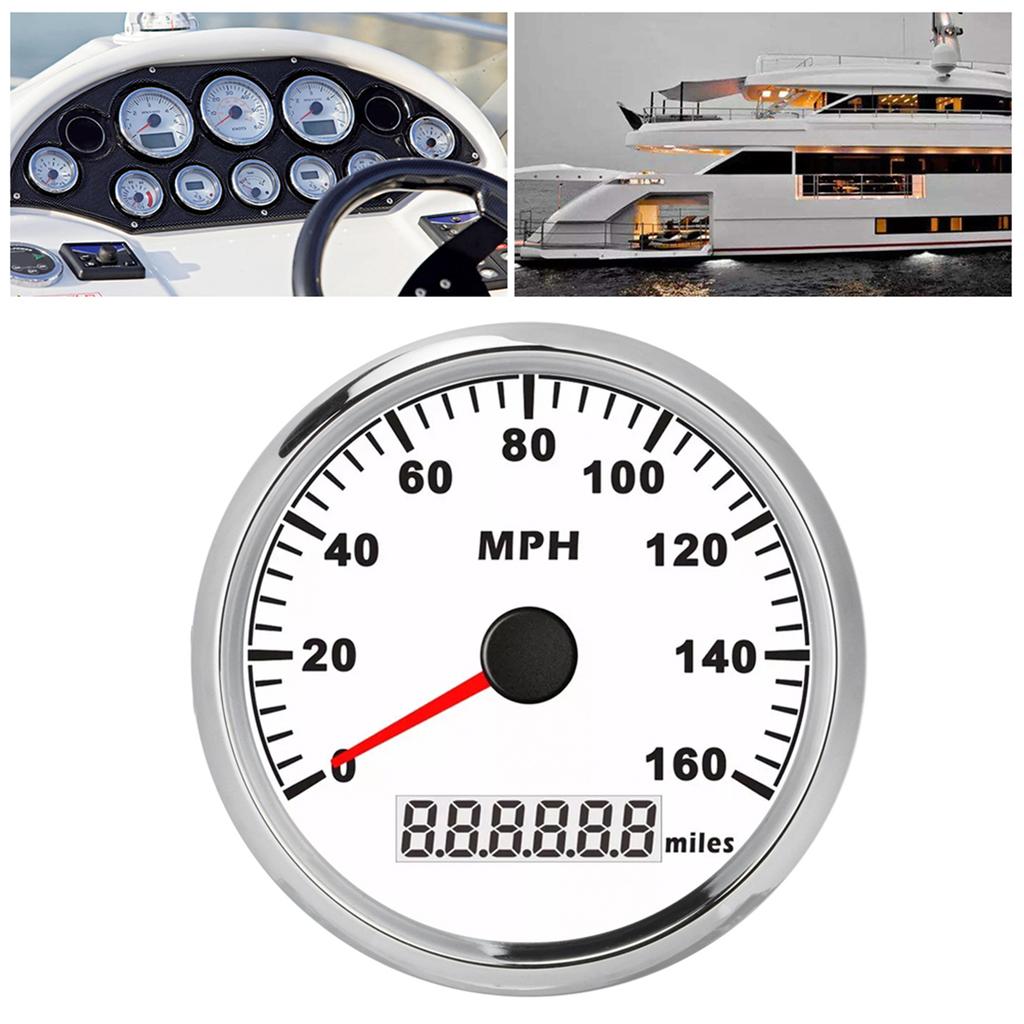 85mm   3.3in Universal GPS Speedometer Waterproof Anti Fog 316L Front Cover 0 160MPH for Car Truck Motorcycle ATV US