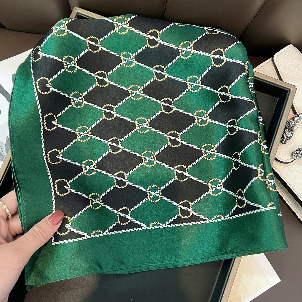 New 100% Natural Real Silk Scarf Women Bandana Square Scarves Wrap Kerchief Mulberry Fashion Luxury High Quality Hijab For Lady