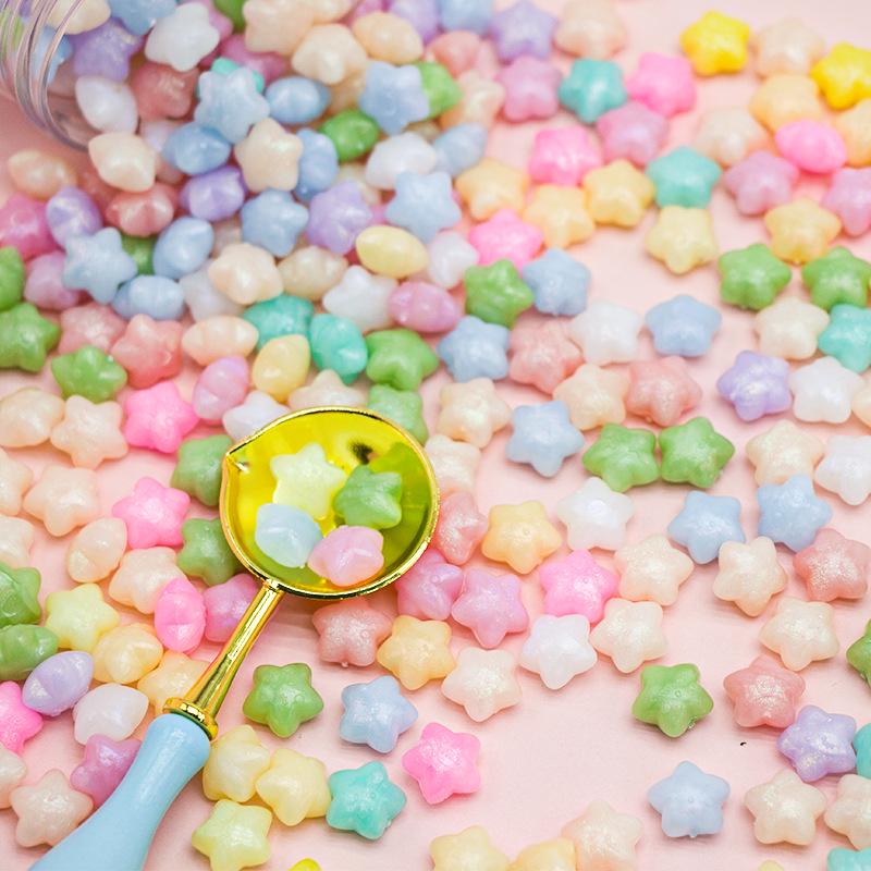 Colorful Macaron Star Wax Seal Set - Cute Aesthetic Wax Particles