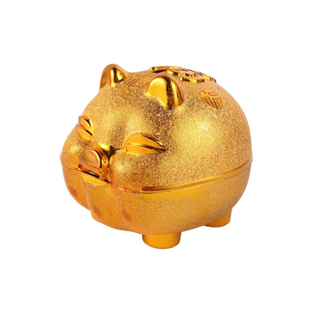 Gold Pig Pig Plastic Piggy Bank Animal Coin Saving Box Practical Pig Money Jar Kids Children