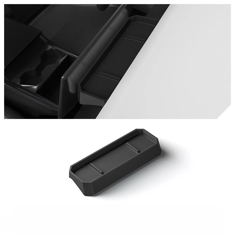 Silicone Dashboard Storage Box for Tesla Cybertruck 2025 Center Console Behind Screen Organizer Hidden Tray Car Accessories
