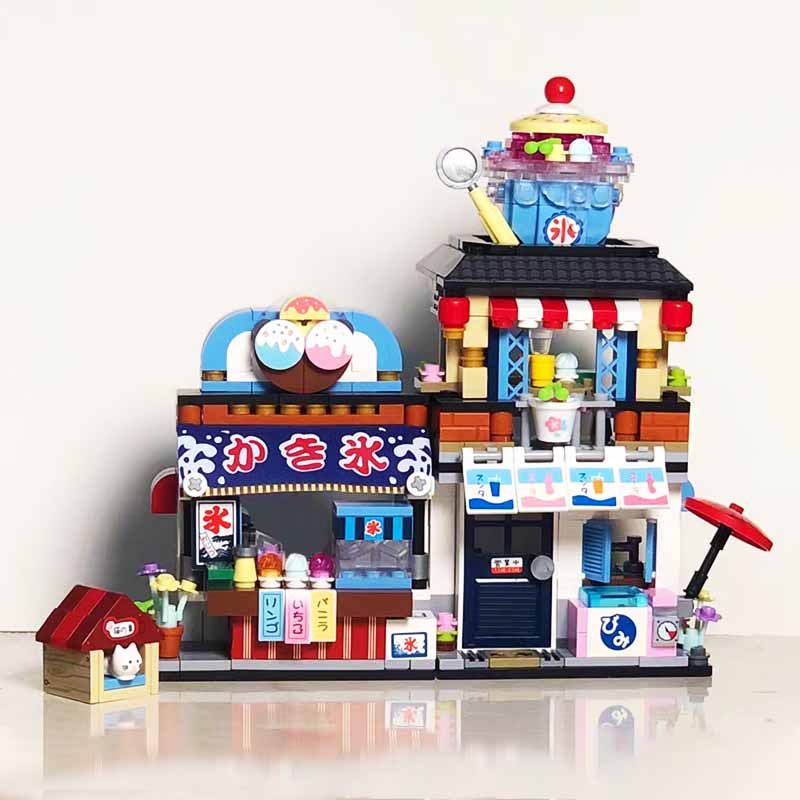 Магазин Shaved Store Building Block Shaved Ice Shop Bricks Restaurant Model Toys for Kids Gifts Home Decor