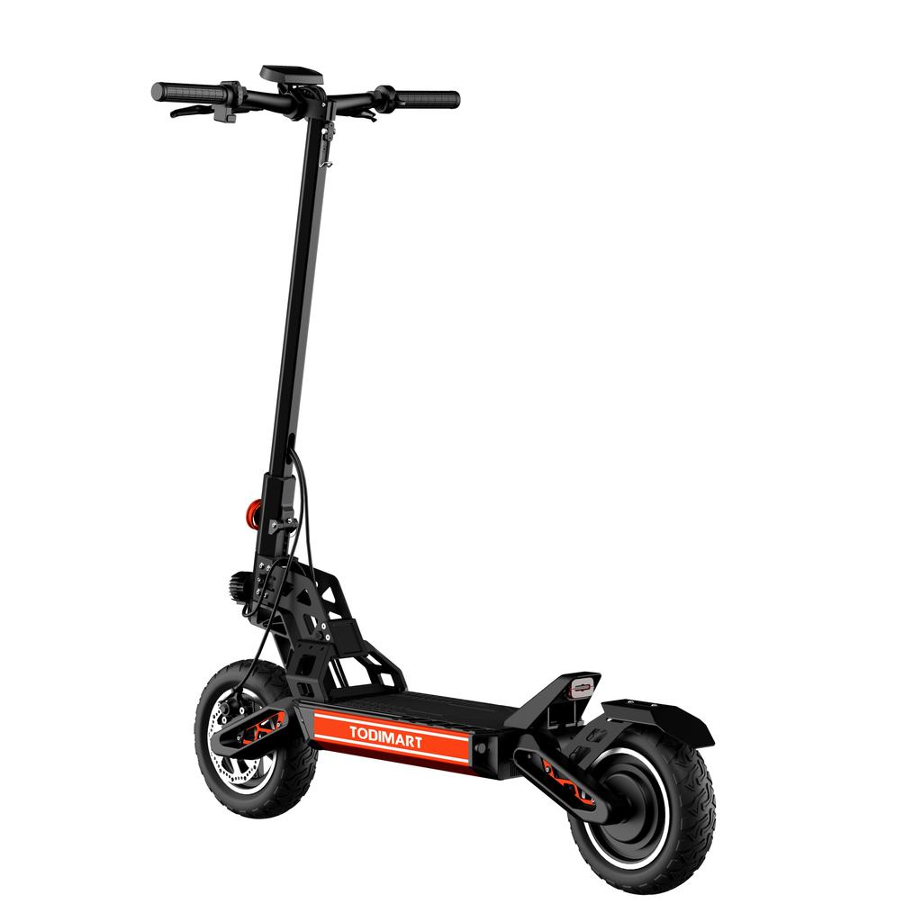 Todimart S9B Multi Terrain Electric Scooter 48V18.2AH Battery 800W Motor 45km/h Top Speed 75-80km Range 10 Inch Off-Road Tires For Adult