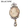 Blucome Vintage Palace Beauty Head Jewel Brooch for Women Coat Suit Bag Hijab Laple Pins New Year Gift