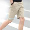 Мужские повседневные шорты-карго с эластичной завязкой на талии и карманами, повседневные шорты, однотонные прямые брюки