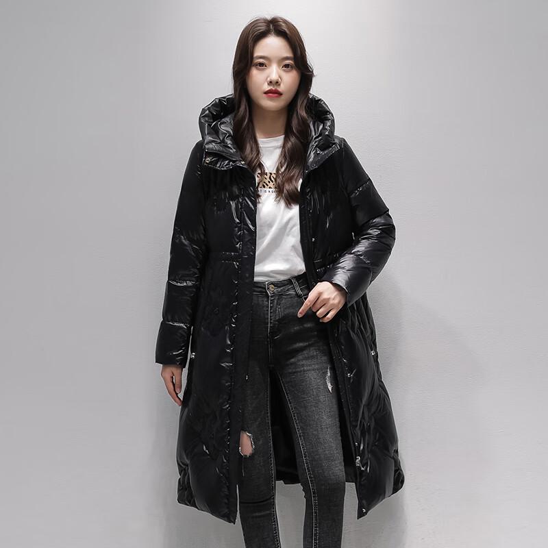 Женский пуховик Snow Flying с капюшоном, приталенного кроя, удлиненный