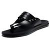 Stylish Men's Leather Slippers Non-Slip Sole Half Drag Slides Comfortable Summer Shoes Leisure Walk Man Beach Flats Flip-flops