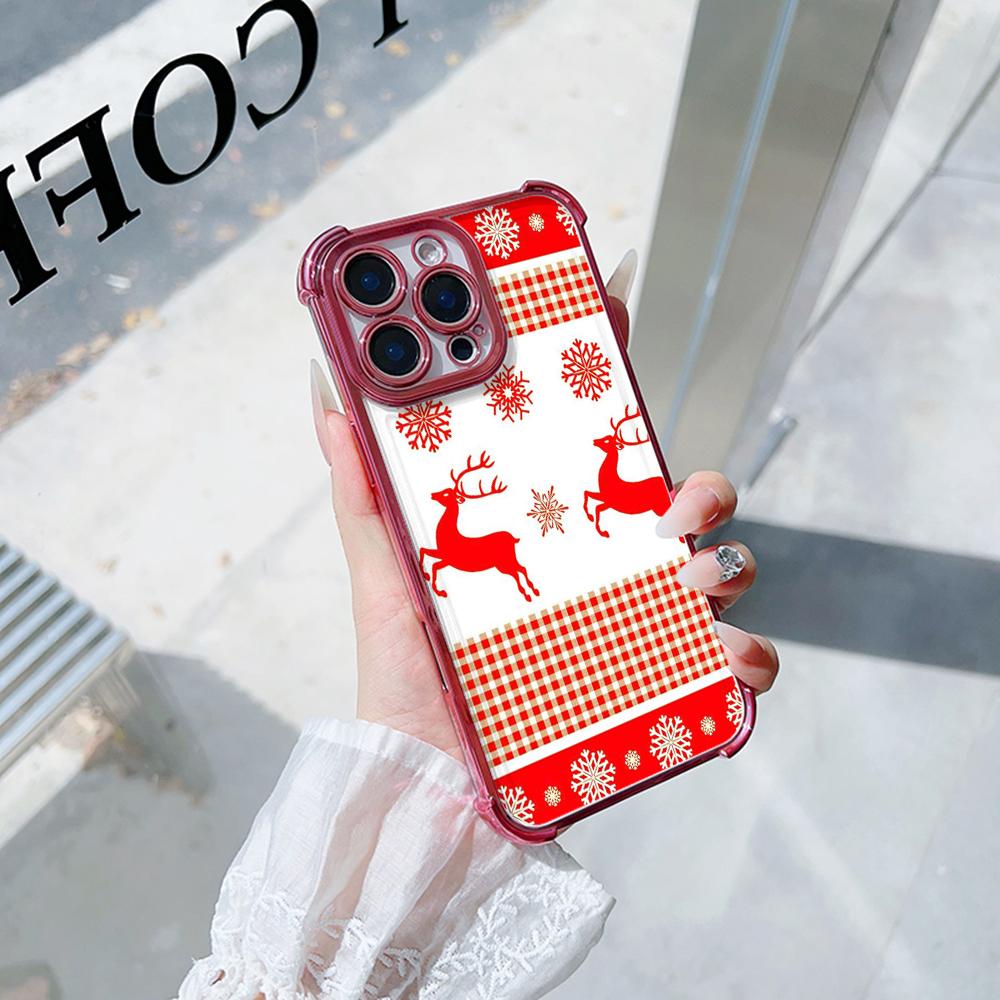 Чехлы для телефонов Ae112 Merry Christmas art из гальванизированного ТПУ для Xiaomi 11 Lite 5G Redmi Note 13 11 Pro 12C 9S 14C Huawei P40 с защитой на четыре угла