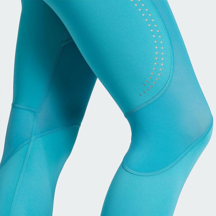 Adidas X Stella McCartney Collaboration Letter Logo Print Tight Fitness Leggings Women Leggings Gulf-Blue IA1510