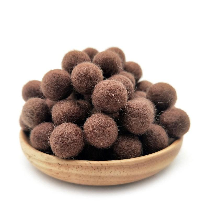 Шерстяной фетровый шар ручной работы, рождественские 10 шт., серьги, аксессуары, цветной меховой шар, сделай сам, помпоны, шар из шерстяной пряжи, 1,5 см