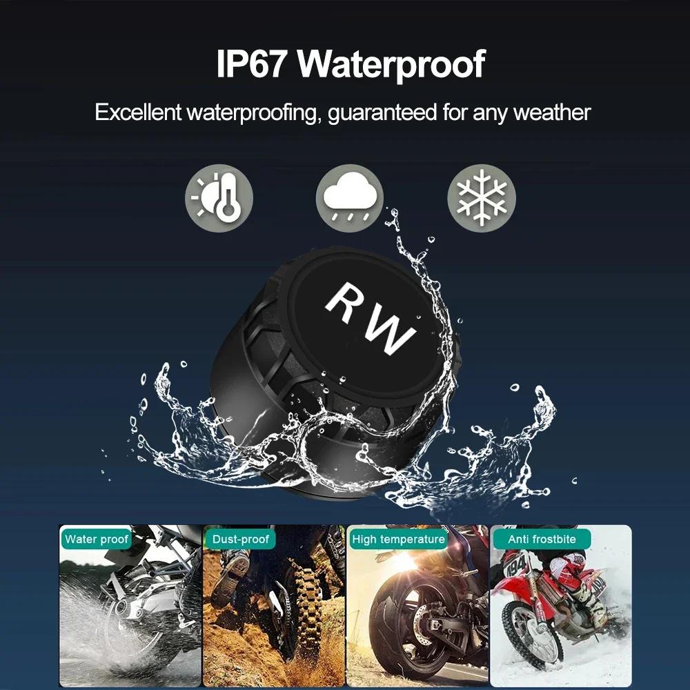 Bluetooth 5.0 Мотоцикл Автомобиль TPMS Давление в шинах Сигнализация Монитор Система Температуры Предупреждение Датчики Водонепроницаемый Поддержка IOS Android