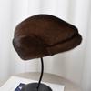 Forward Hat Mink Hat Men's Whole Mink Men's Leather Straw Hat Winter Medium Old Cotton Hat Mink Hat