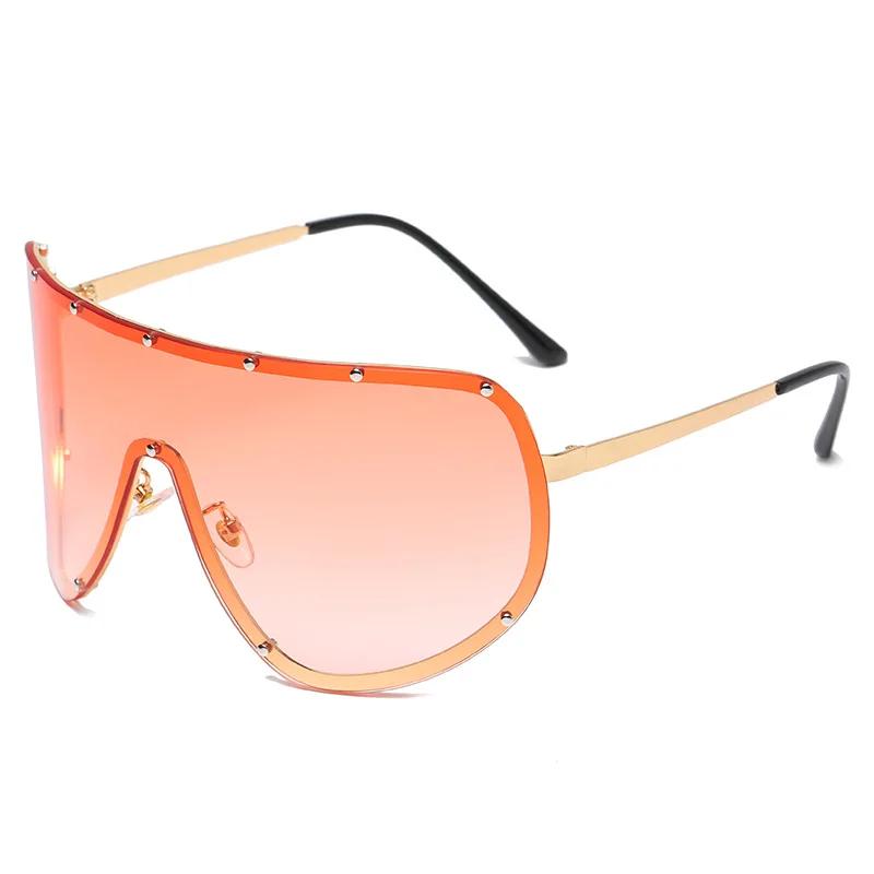 Новые солнцезащитные очки в стиле стимпанк большого размера для женщин, модные панк-очки для мужчин, дизайнерские очки 2000-х годов, защита от УФ-излучения UV400.