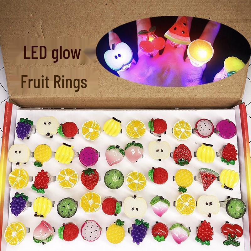 Flashing Soft Rubber Light-Up Finger Rings - Christmas Toy