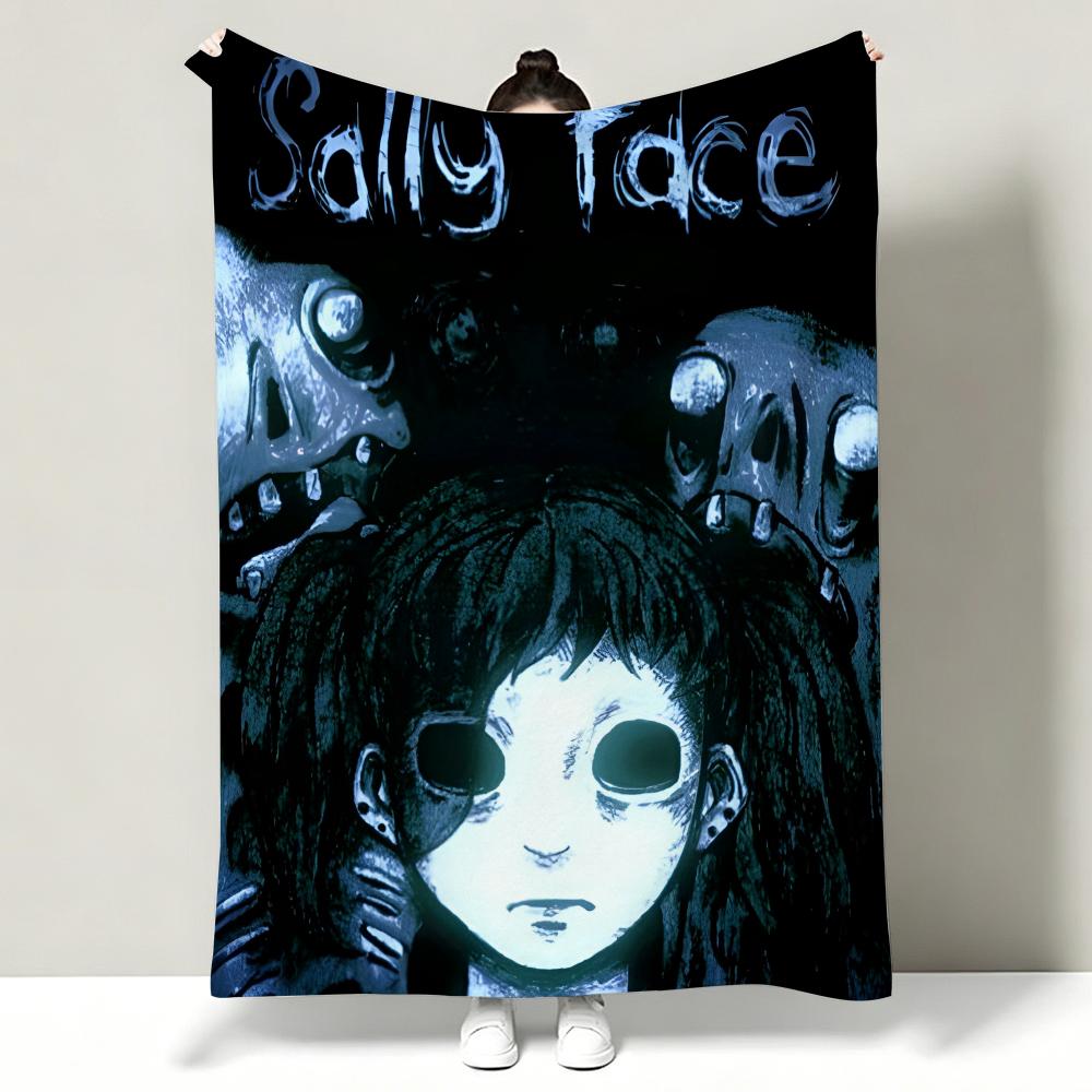 Game SSally FFace Throw Soft Warm Flannel Throw Blanket Multiuse for Sofa Bed Office Nap