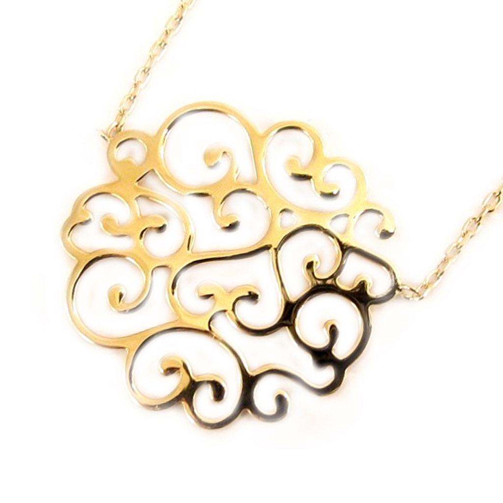 Les Trésors De Lily [L4615] - Позолоченное колье «Кармен» - 25 мм