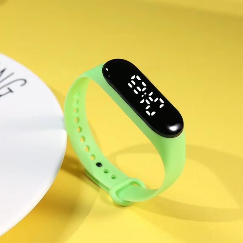 Водонепроницаемые белые светодиодные сенсорные часы для мальчиков и девочек средней школы