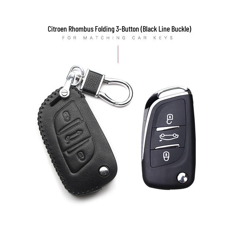 Чехол для ключа из натуральной кожи для Peugeot 308, 508, 408, 3008, 4008, 208 и Citroen Sega