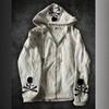 Мужской комплект: Худи на молнии с принтом черепа и штаны Dark Punk Streetwear Свободный крой Осень Зима 2026