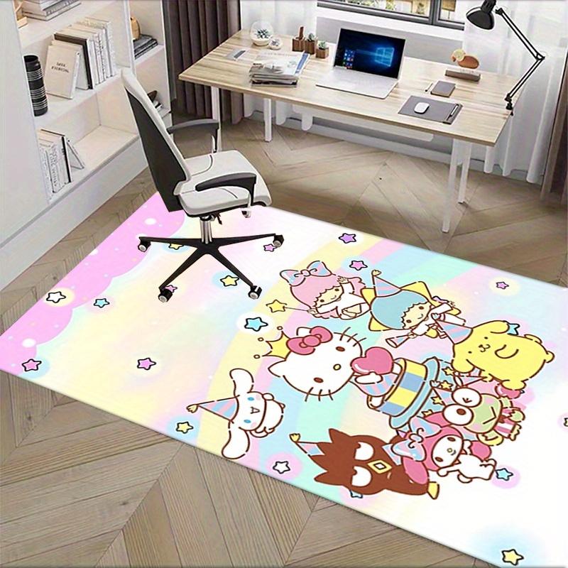 Office Rug Hello Kitty, Celebration Anti-Slip Rug, Machine Washable for Living Room, Bedroom, Office, Multiple Sizes, Bedroom Mat, Decorative Mat, Dur