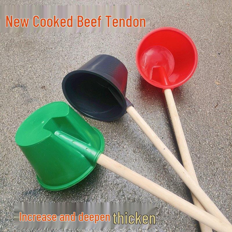 Heavy-Duty Farm Scoop with Wooden Handle