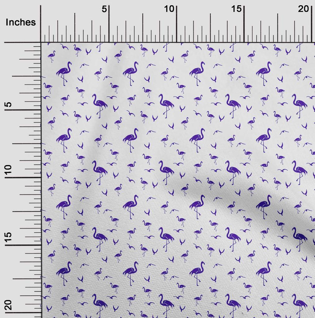 oneOone Хлопчатобумажная гибкая синяя ткань Фламинго Diy Одежда Стеганая ткань Ткань с принтом в ярдах 40 дюймов
