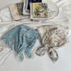Silk Scarf Neck Small Square Scarf New Multi-color Versatile Headscarf Summer Women's Pastoral Lace Headband Hair Accessories Decorative Small Scarf