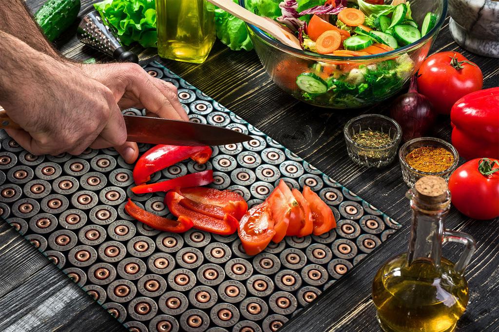 GLASS PLATE CUTTING BOARD 52x40 PATTERN
