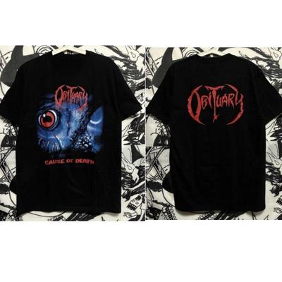 OBITUARY Life and Death Book Death Metal Мужская и женская хлопковая футболка с коротким рукавом Летняя повседневная дышащая американская рубашка