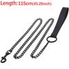 Durable Anti-Bite Metal Dog Chain Lead Chain Leash Handle Leads Leather Iron Chain for Small Large Medium Dogs Outdoor Training