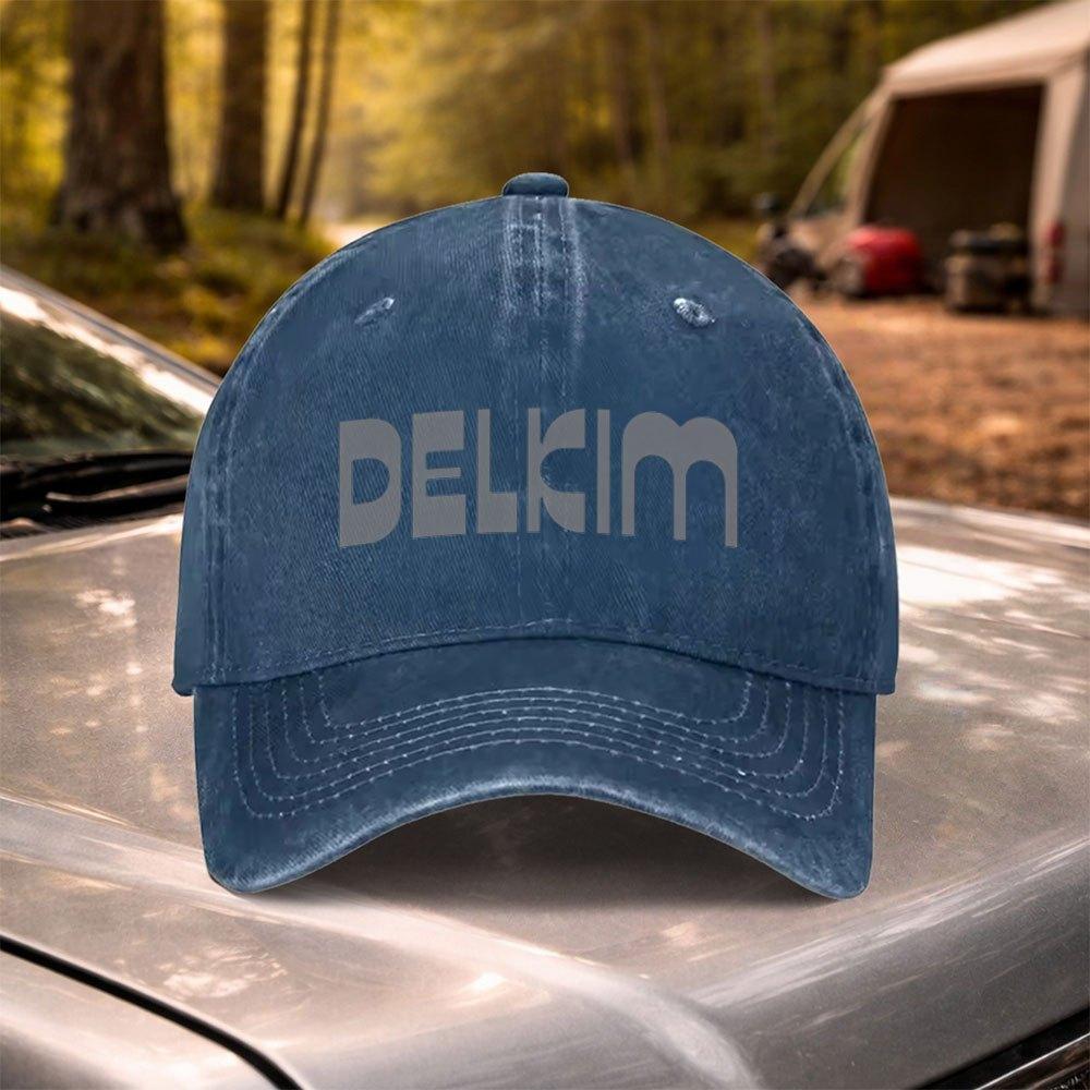 Кепка-бейсболка Delkim Vintage Washed с регулируемой застежкой-липучкой, унисекс, для женщин и мужчин, для активного отдыха, спорта, гольфа, путешествий, повседневной носки