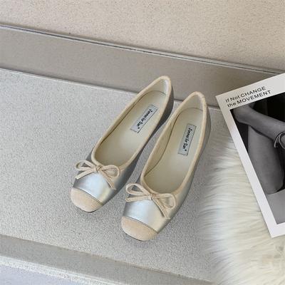 Французские туфли Xiaoxiangfeng на плоской подошве, нежные юбки, женские туфли на вечер и вечер 2025 года, новые туфли Doudou