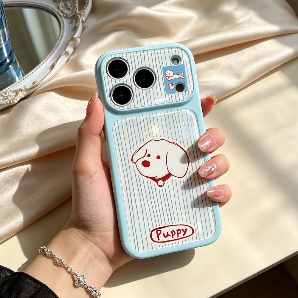 Line Puppy Чехол для мобильного телефона, подходит для iPhone 16/17 Pro Max, Нишевый, Apple 17, Защитный чехол, Премиальное ощущение, 15 Pro, Женский