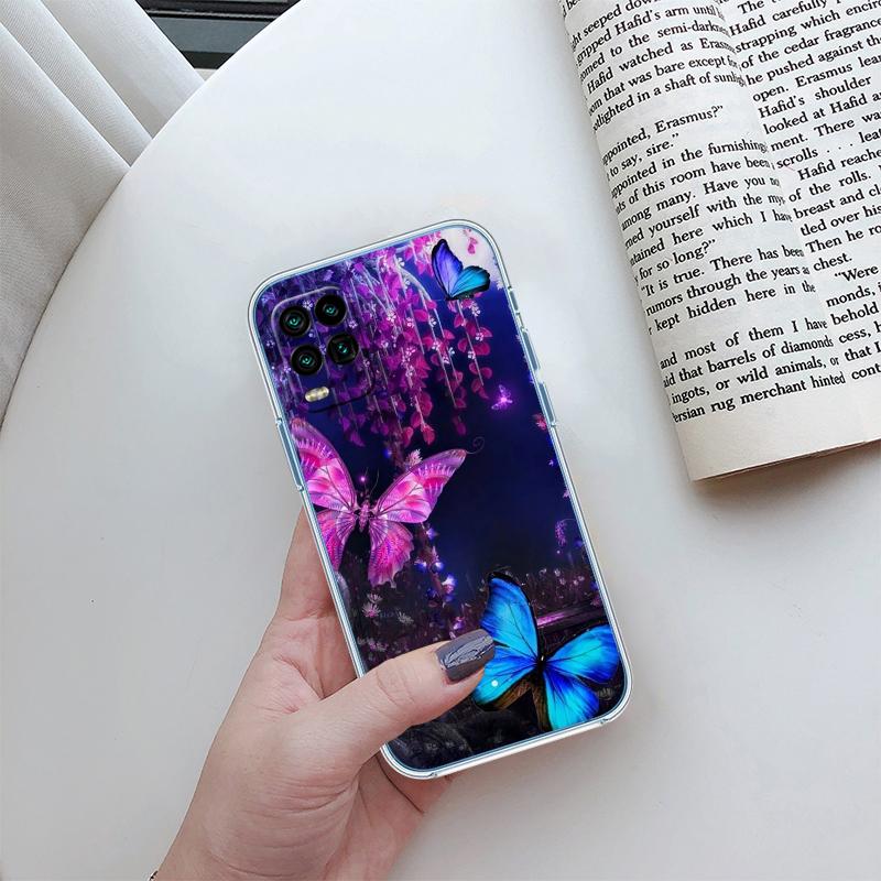 RA9 Colorful Butterfly Transparent Phone Case for Motorola Moto G7 G8 G9 G84 G85 G73 G24 G15 Z2 Play Power Plus