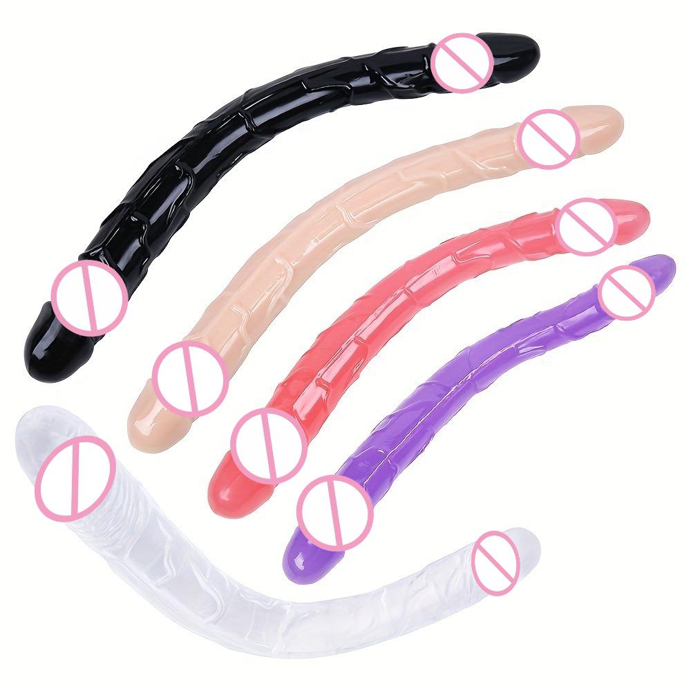 Soft Jelly Dildo Double Double Head Realistic Dildos Masturbation Toys Vaginal Anal Plug Orgasm Adult Sex Toys for Woman Men Gay