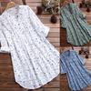 Women Loose Long Sleeve Tunic Tops Casual Cotton Blouses Shirts Summer Autumn Elegant Floral Blouse Blusas Plus Size 5XL
