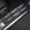 Carbon Fiber Car Rear Door Sill Protector Trunk Bumper Stickers for KIA K3 K7 Ceed Forte K9 Optoma Picanto K5 Rio Sorento Soul rmvl70