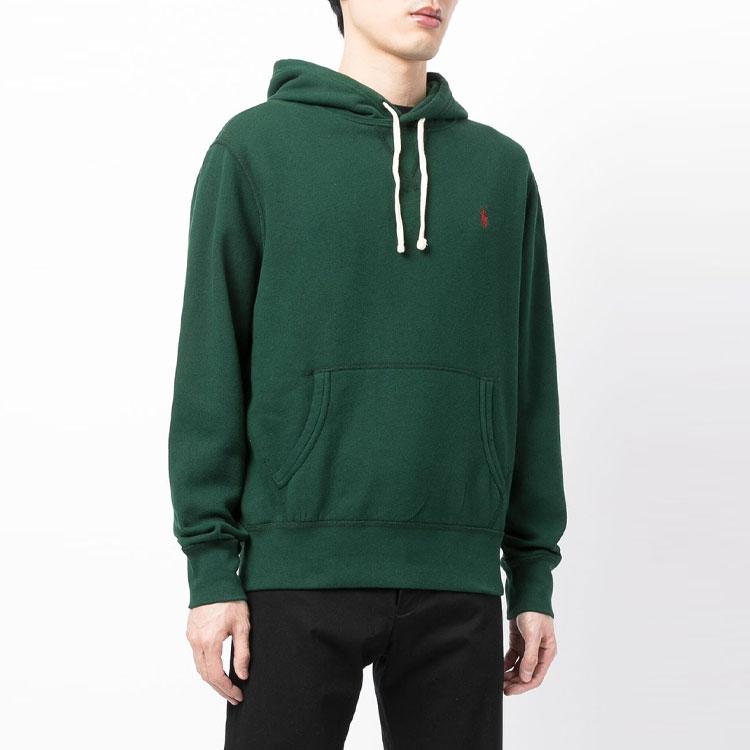 Polo Ralph Lauren Однотонная толстовка с вышивкой логотипа, с длинным рукавом, мужская, зеленая 710766778-043