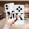 Мягкий чехол для телефона для Xiaomi Poco X3 Pro X3 NFC Цветочные буквы