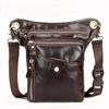 Набедренная сумка Meigardass Genuine Bag для улицы и мужская сумка, Кожаная, Многофункциональная, Для бедра/бедра, Мотоциклов, Использование, Водонепроницаемая, Износостойкая (коричневый