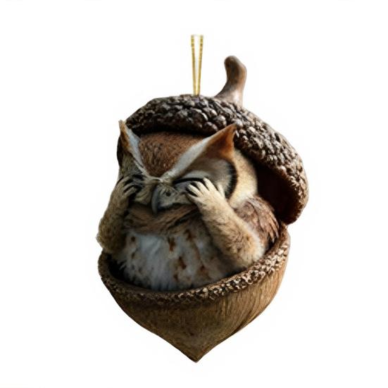 Уютные лесные желуди, 2D акриловые подвесные украшения в виде животных для рождественской елки, вечеринки в лесной тематике, домашнего декора