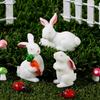 Craft Easter Decoration Miniature Rabbit Figurine Fairy Garden Resin Bunny Statue Micro Landscape