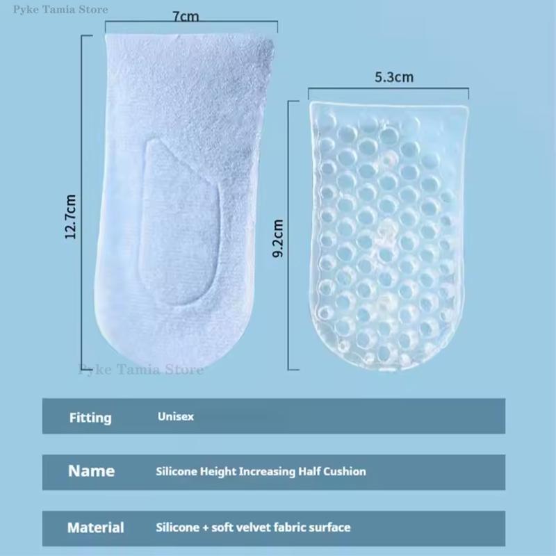 Removable Height Increase Insoles Soft Silicone Shoes Flat Feet Arch Support Orthopedic Insoles Men Women Sneakers Heel Lift